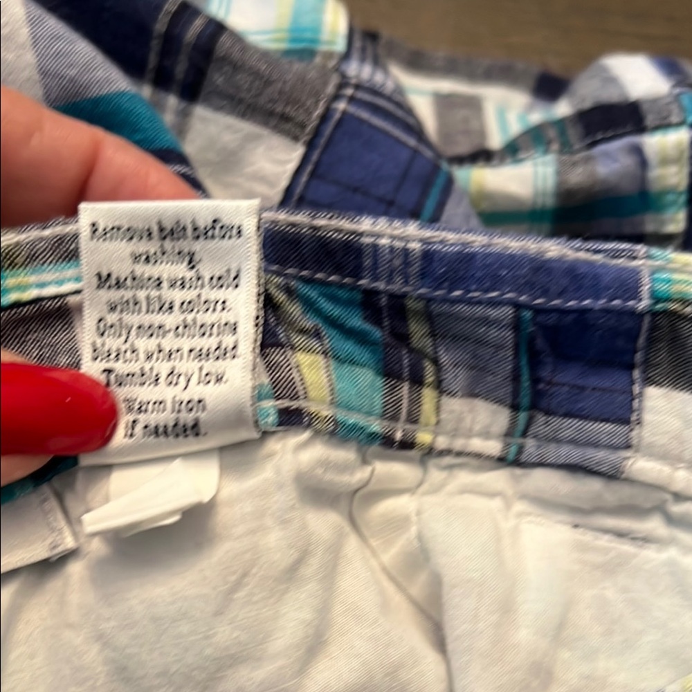 Plaid Blue and Green Women's Skort - Picture 4 of 5